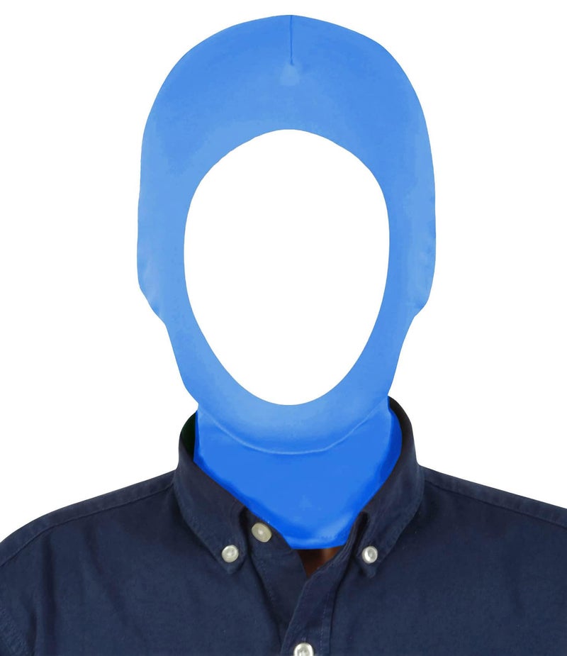 Gaoin Unisex Face open Zentai Hood Mask for Costume Parties (Blue) - Image 1
